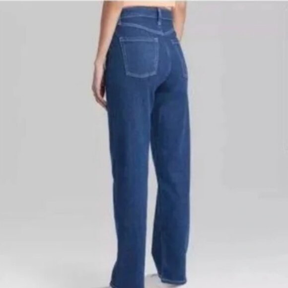 Wild Fable Super High Rise Straight Leg Button Fly Jeans Size 18 - Picture 3 of 8